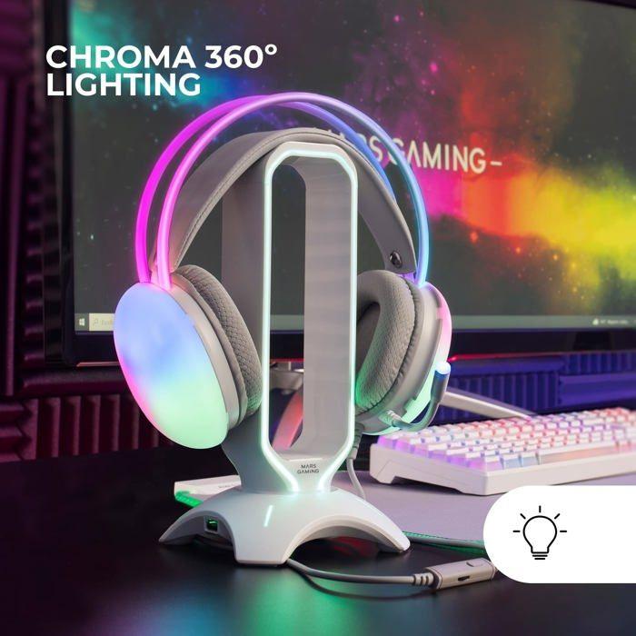 Casque - Mars Gaming - MH-GLOW - RGB 360 - Ultra-BASS 3D - Antibruit