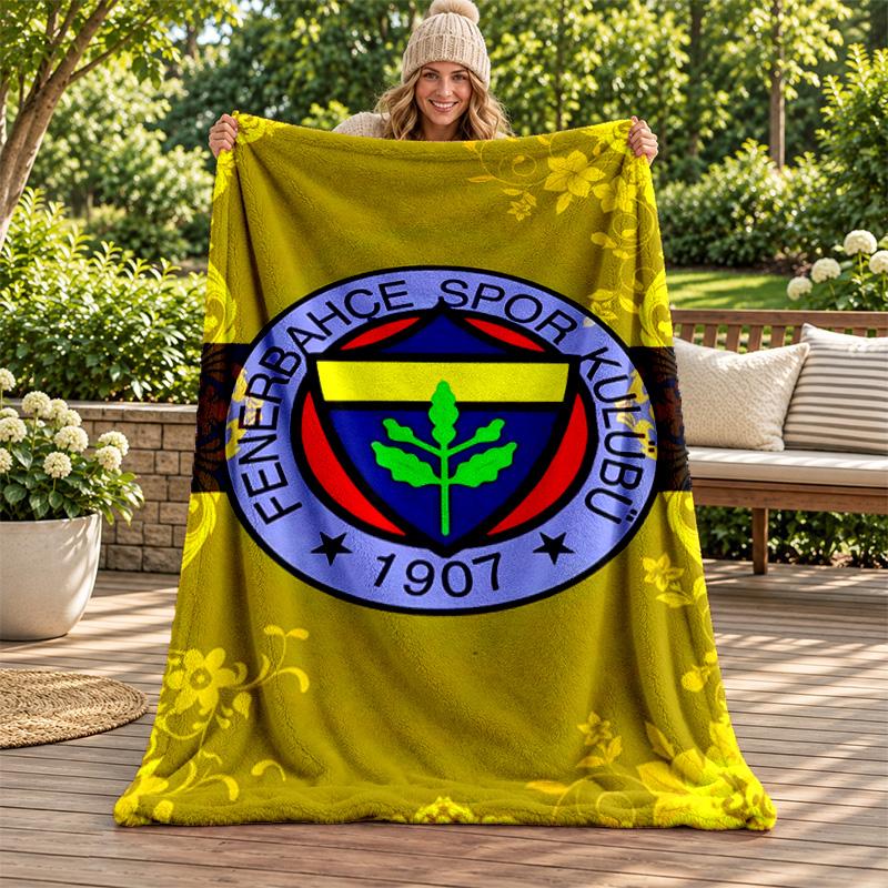 Fenerbahce Blanket Flannel Blanket Soft Cozy Plush Throw for Sofa Bed Lightweight Home Decoration Gifts for Christmas Various Holidays