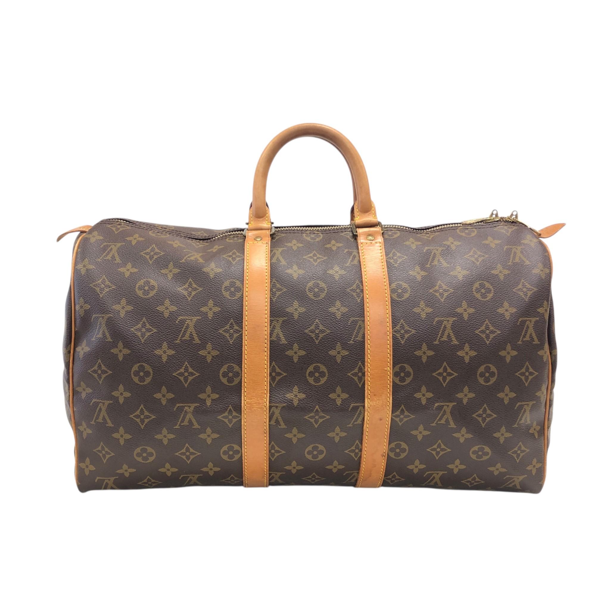 

Вжита дорожня сумка Louis Vuitton Monogram Keepall 45 M41428 Boston Bag Полотно Коричневий Оригінал one size коричневий