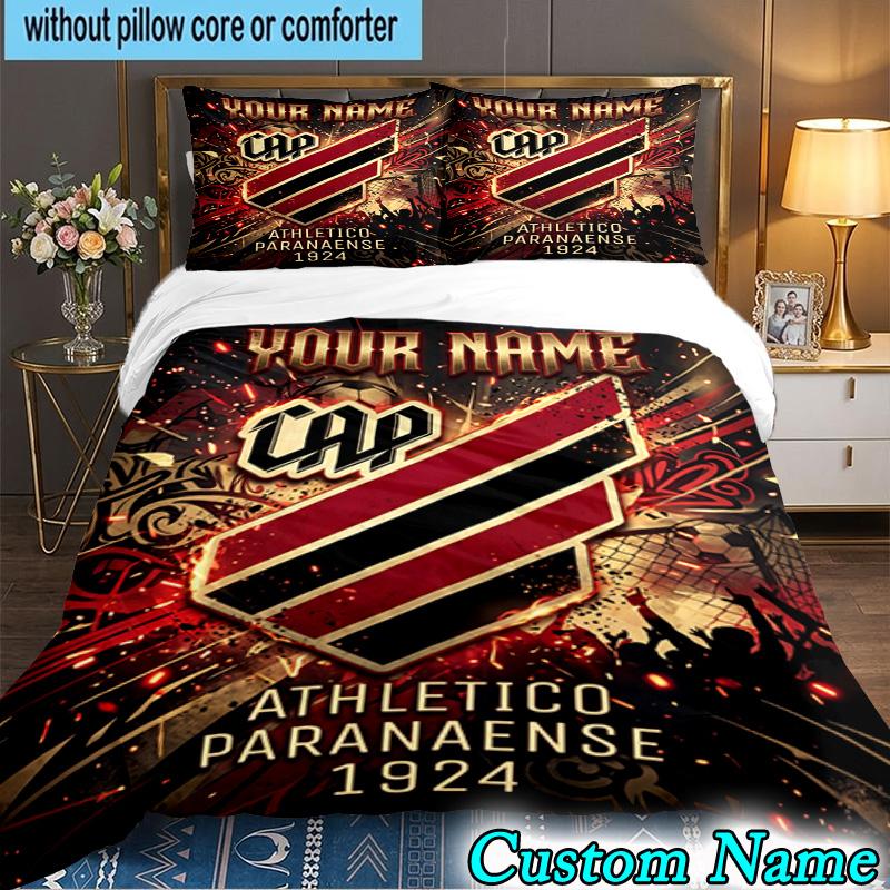Custom Name Athletico Football 3PCS Bedding Set For Bedroom Dormitory,Including 1pc Duvet Cover And 2pcs Pillowcases Large size Fan gift
