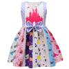 European And American Christmas Halloween Cute Princess Dress Bow 3D Digital Printing Girls Dress