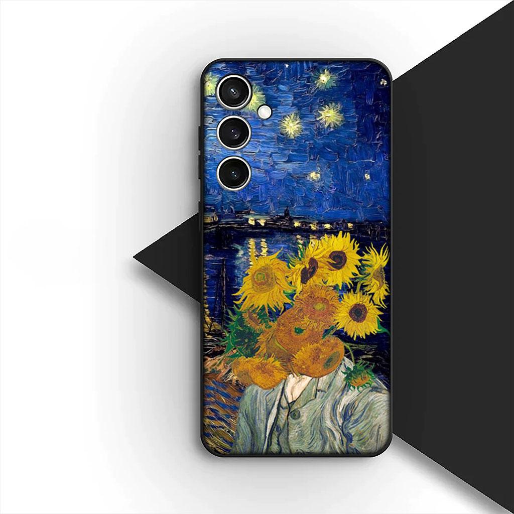 Sunflower Starry Night Van Gogh Phone Cover Case for Motorola Moto Edge 70 60 Fusion NEO Pro G Stylus G56 G96 G04 G05 20 Casing