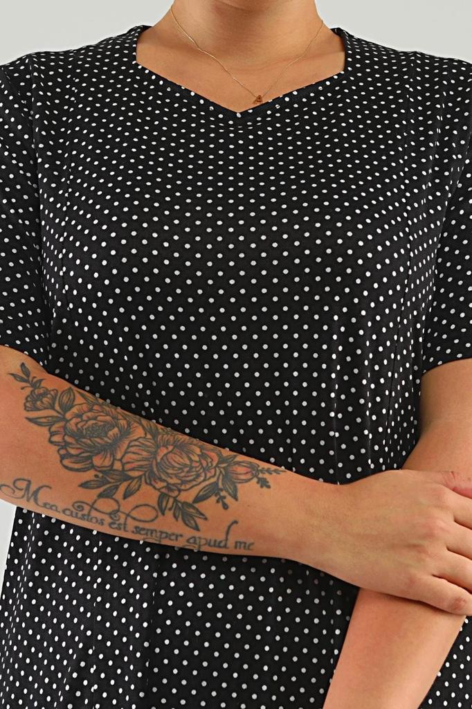 Sukienka damska w dużym rozmiarze, sukienka plus size we wzór w kropki i panterkę