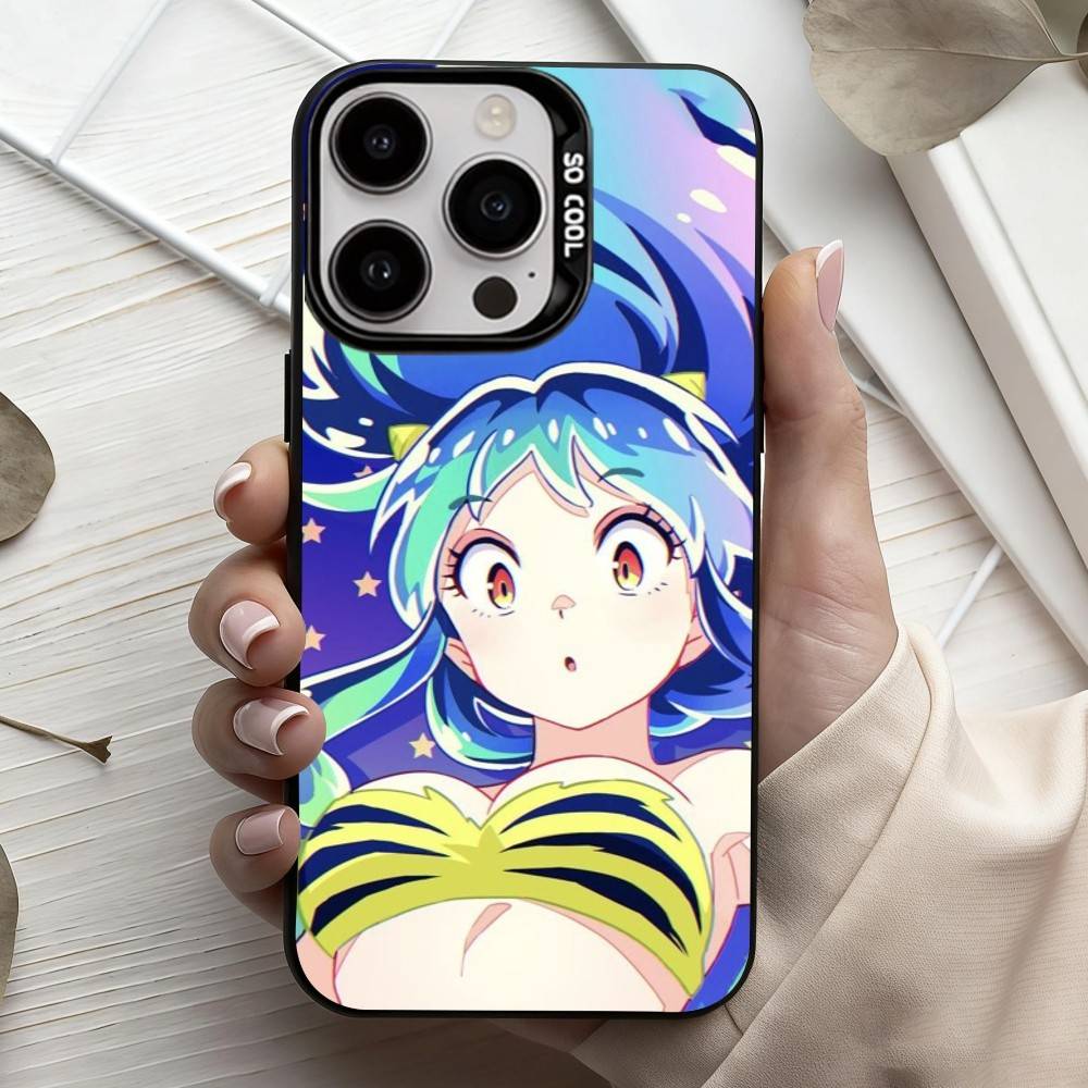 U-Urusei Yatsura L-Lum Mobile Phone Case For iPhone17,16,15,14,13,12,11 Plus,Pro Max Black Candy Silver Plated Cover