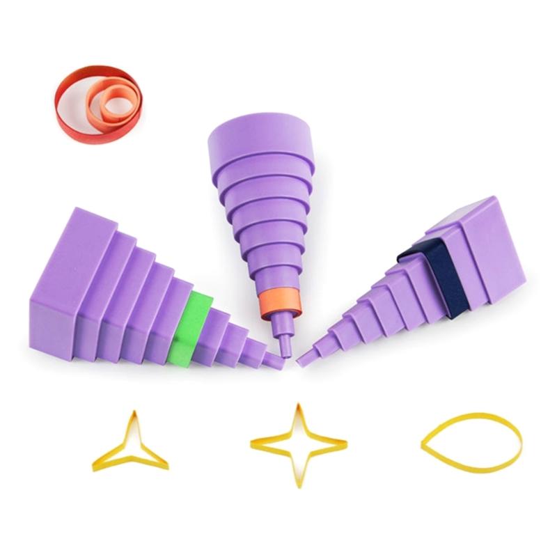 Jewelry Wire Forming Tool Set with 3 ABS Plastic Mandrels, Graduated Shaping Surfaces, and Open Hollow Bases for Crafts