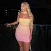 European and American women's clothing summer new casual gradual change printed mesh yarn streamer tube top tight short dress