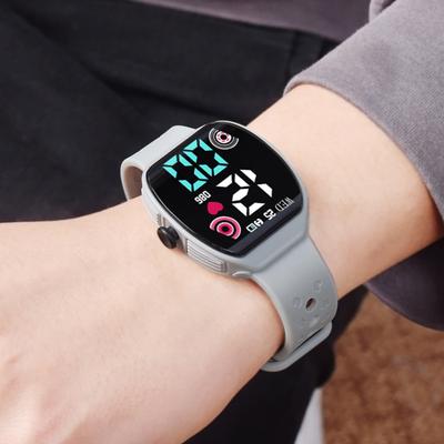 Yousheng Electronic Watch Waterproof Power-saving LED Display Multifunctional Low Consumption Precise Time Lightweight Square Dial Sports Watch for
