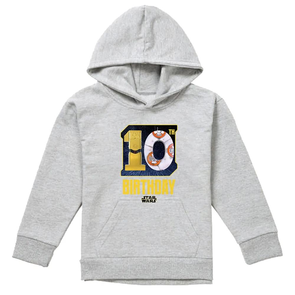 Disney Star Wars Childrens/Kids C3PO BB-8 10th Birthday Hoodie