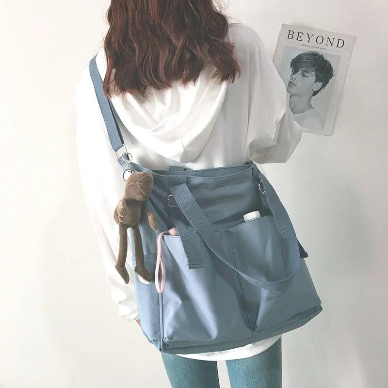 Sac à Bandoulière Kawaii Japonais En Nylon - Léger, Imperméable, Style Harajuku - Grand Capacité, Unisexe, Quotidien Ou Voyage - 9