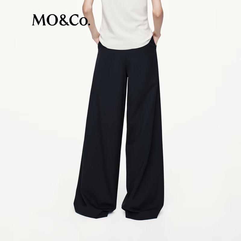 MO&Co. High-Waist Wide-Leg Tailored Dress Pants