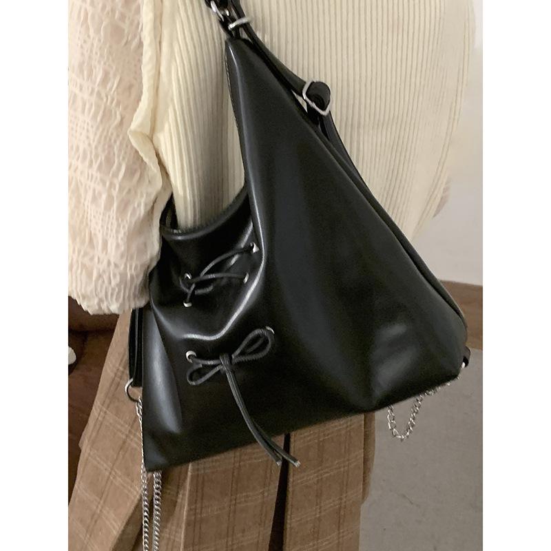 

Ballet bow backpack bag lady s trendy fashion preppy style backpack large capacity tote bag for women чорний
