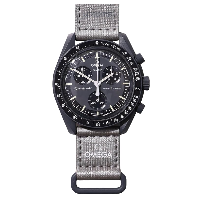 Часы OMEGA × SWATCH Mercury - Сотрудничество Omega x Swatch, Оригинал, В комплекте с коробкой и пакетом для покупок, Модель Speedmaster, Миссия, Водонепроницаемые,