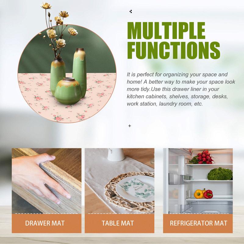 2 Pcs Fridge Drawer Protector Liner Refrigerator Liners for Drawers Pad Shelf Paper Mats Cabinets Adhesive