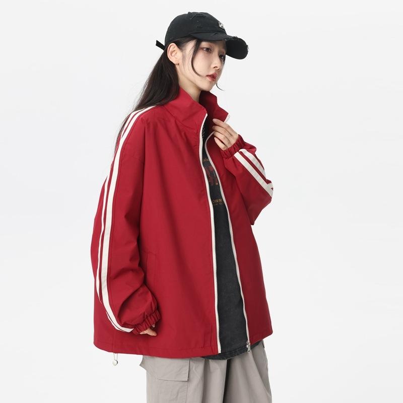 Wind Retro Classic Double Bar Simple Outdoor Windproof Waterproof Commuting Loose Casual Stand-up Collar