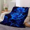1pc Rose Printing Lightweight Flannel Blanket, Comfortable and Warm Blanket, for Camping Sofa Bed and Couch Office, In All Seasons