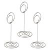 20 Pcs Table Number Holder 85mm Round Iron Place Card Holder Desktop Photo Memo Stand for Wedding Party Graduation