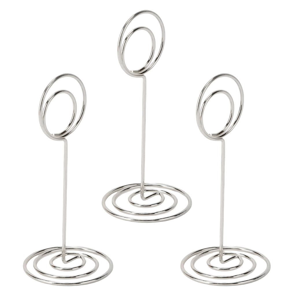 20 Pcs Table Number Holder 85mm Round Iron Place Card Holder Desktop Photo Memo Stand for Wedding Party Graduation