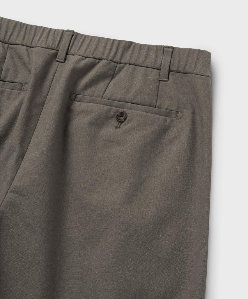 NONBLANK Wide Fit Linen Half Pants_Mocha