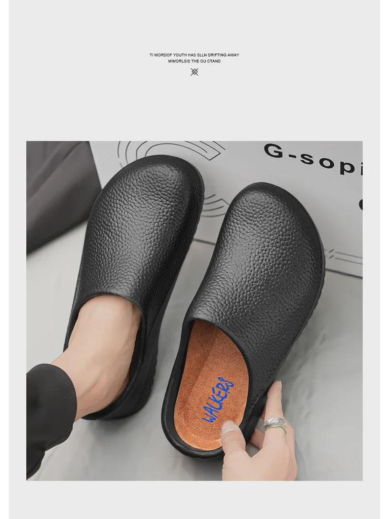 Chaussons de chef imperméables grande taille, chaussures d'infirmière tendance, pantoufles d'été pour couples