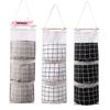 Wall Hanging Three-Pocket Storage Bag for Dormitory Home Organization - Efficient Space Saver for Closets And More