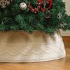 Adjustable Christmas Tree Knit Skirt with Clips
