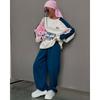 2025 Autumn New Suit Women's High-end Autumn and Winter Sweater Contrasting Color Splicing Trousers Two-piece Set