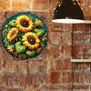 Metal Tin Sign Flower Sunflower Wall Art Durable Indoor Outdoor Decor Plaque