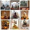 Seasonal Room Accents Halloween Window Static Sticker, Ghost Castle Black Cat Print Decals, Cartoon Patterns Waterproof PVC Cling for Home Holiday