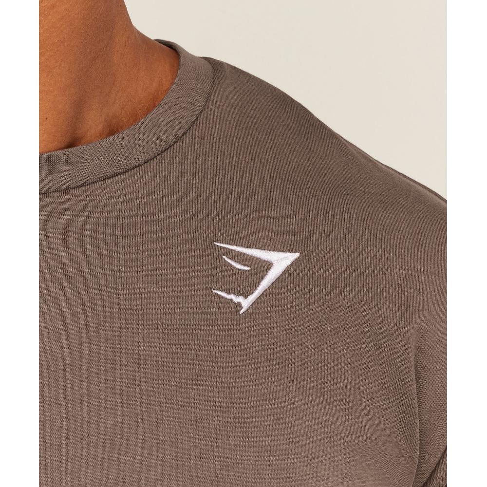 Gymshark CresT T shirT sofT Brown A1a3j Nbzv