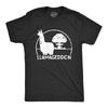 Mens Llamageddon T Shirt Funny Sarcastic Dooms Day Llama Explosion