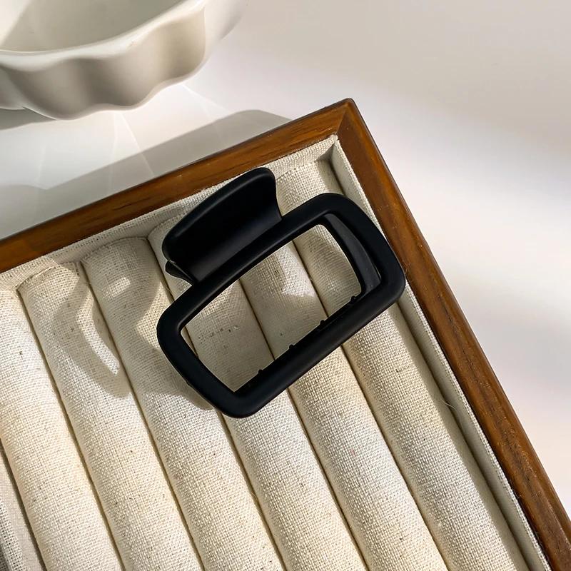 New Small Hair Claw Clips Women Square High Ponytail Clip Clamp Korean Simple Matte Non Slip Barrettes Girl Hair Accessories