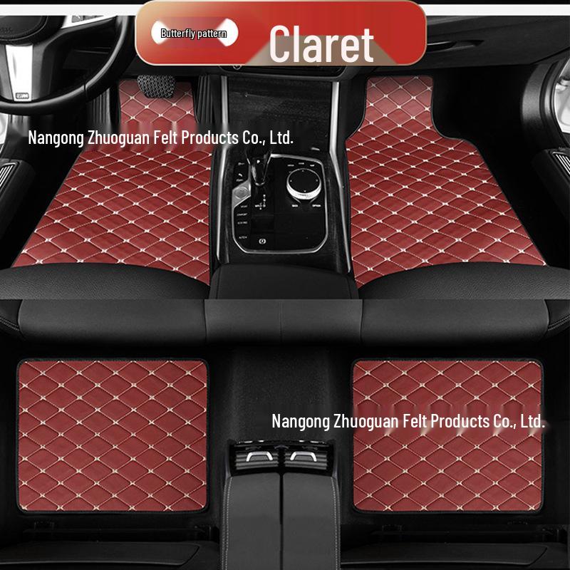 PVC Leather Quilted Car Floor Mats for Right-Hand Drive Vehicles