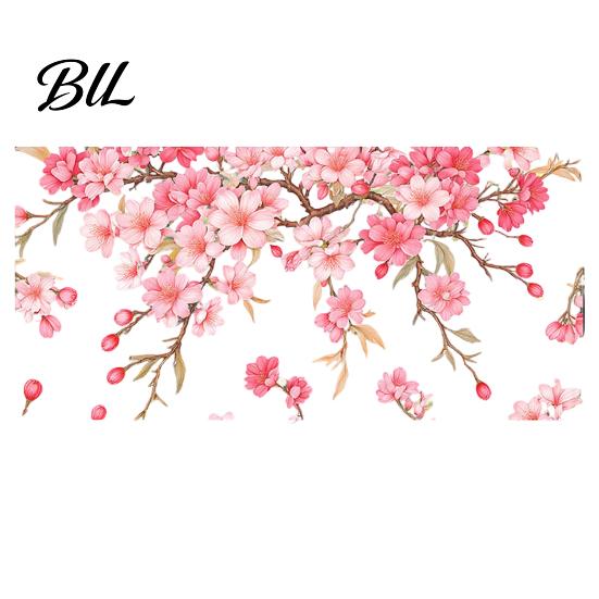 Bathroom Window Decal Spring Summer Flower Butterfly Cling Colorful Floral Sticker Scratch-resistant Removable Double-Sided Static Decals for