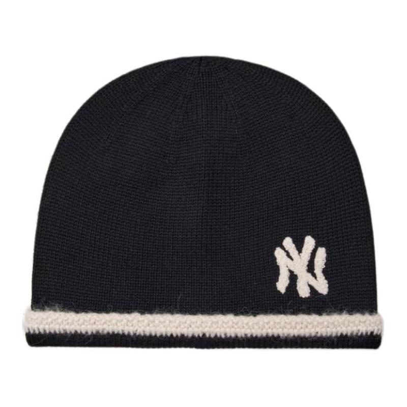 

MLB Cotton Polyester Wool Nylon Acrylic Fiber Lyocell Beanies Unisex Black Fashion 3ABNBM846-50BKS OS чорний