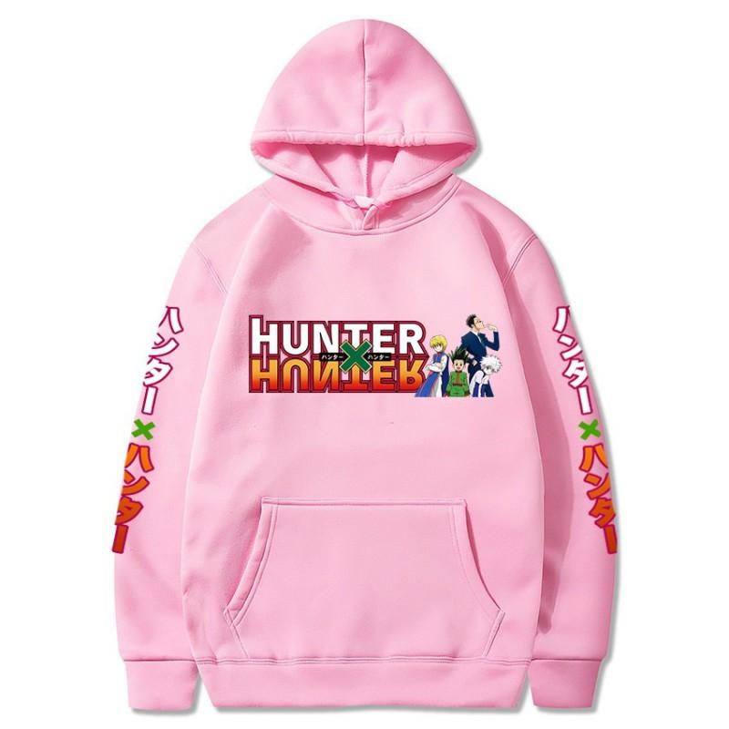 Anime Hunter X Hooded Sweatshirt Men Women Cotton-Lined Long Sleeve Pullover Streetwear Style
