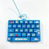 Cartoon 26-Key Keychain 26 Key Grid Keycap Clicker Mechanical Keyboard Keychain  Bag Charm