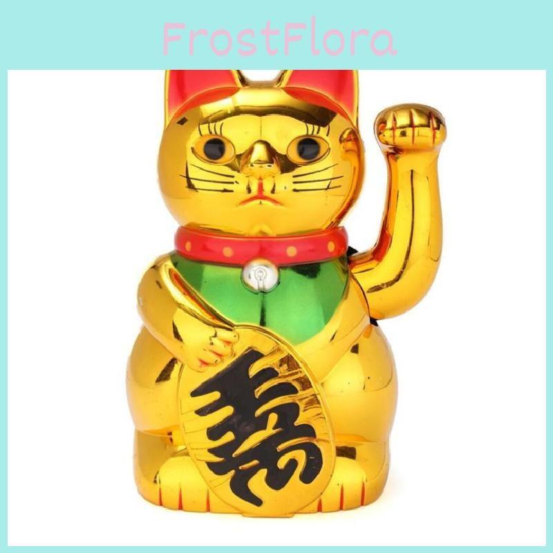 Chinese Lucky Wealth Waving Cat Home Decor Welcome Sculpture Statue Car Ornament