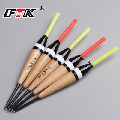 FTK 5 Unidades Flotador de Pesca de Madera de Paulownia 2g 3g 4g Boya Vertical Flotante Accesorios para Pesca de Carpa 14cm-15cm