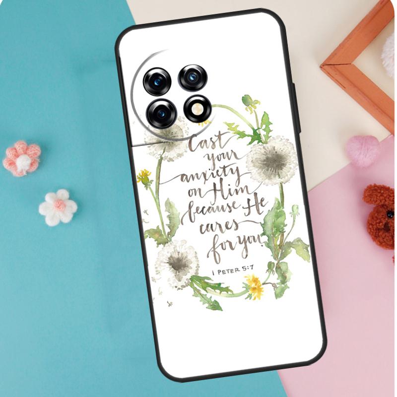 Jesus God Bible Quotes Case For OnePlus 13T 10T 8T 10R 12R 13R 15R 11 12 13 15 Nord CE 5 2 3 4 Lite N20 N30 Cover