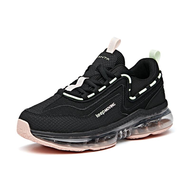 Anta Low-Top Running Shoes Women's Black Pink Sneakers 922035505-4