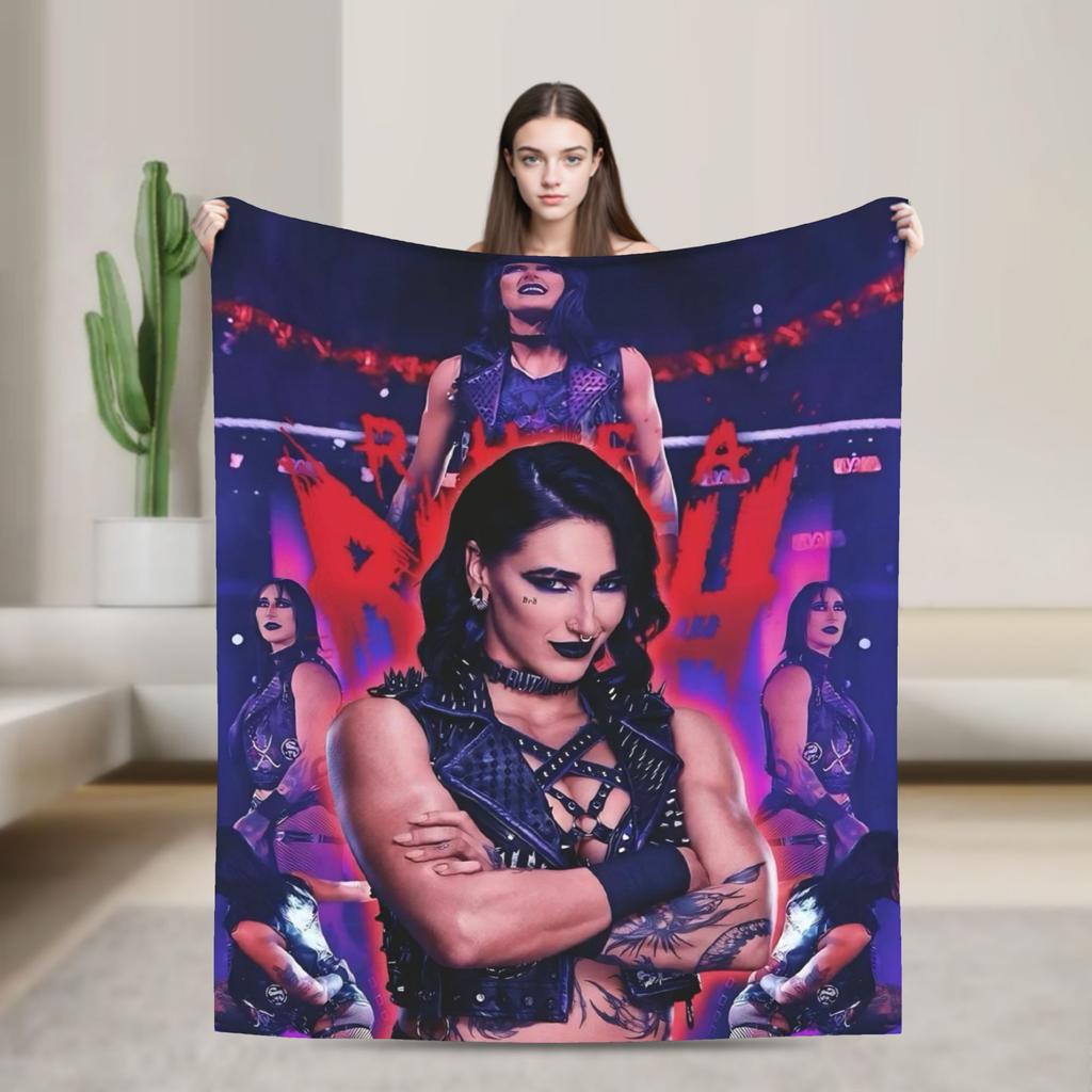 Rhea Ripley  Blanket Quality Warm  Bedding Throws Winter Travel Living Room Funny Bedspread