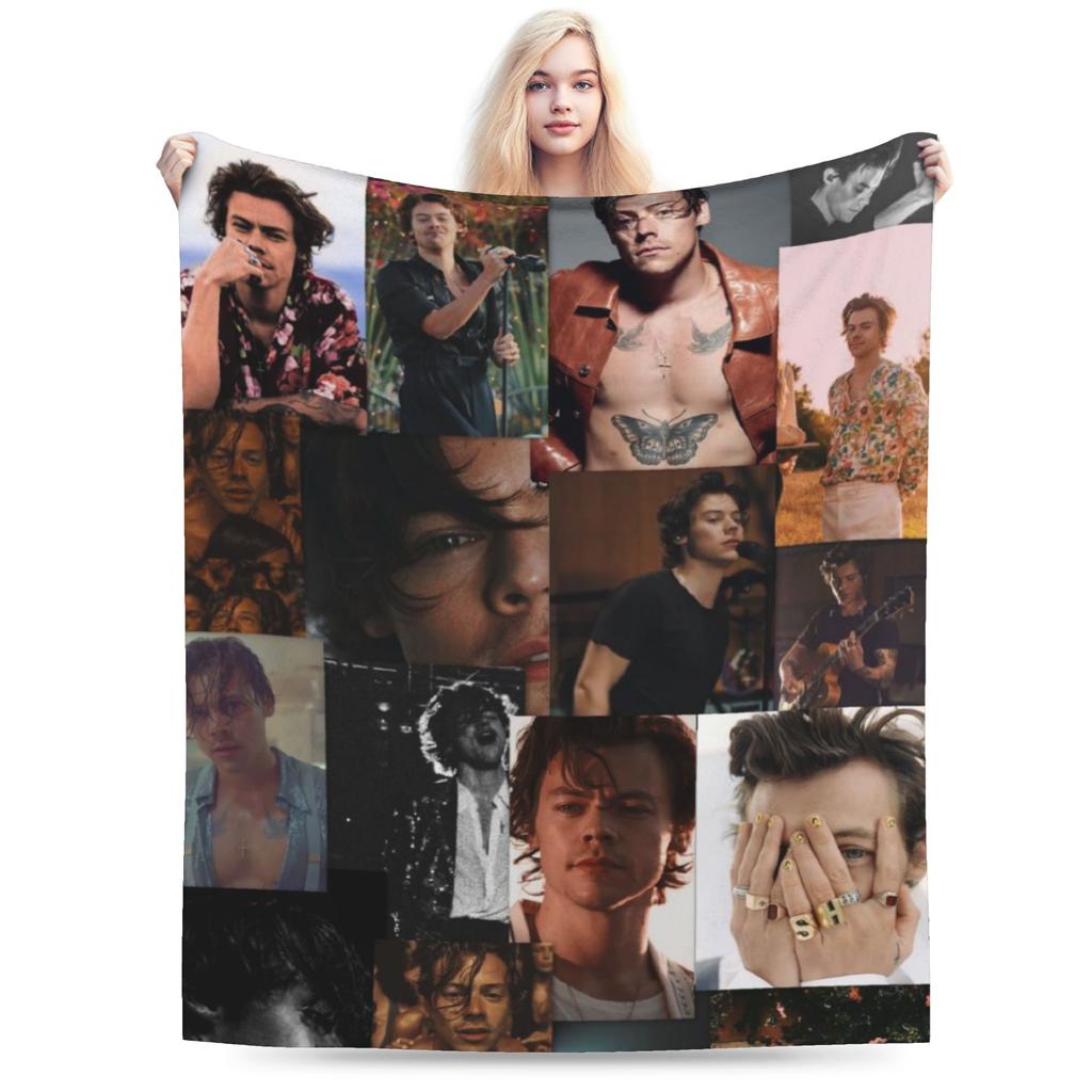 Super Soft Harryed Stylesed Kiss All the Time Throw Blanket Premium Fleece Flannel Blanket Fuzzy Plush Blankets All Season Use