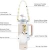 12PCS Accessories for Stanley Cup 30/40 Oz Tumbler Water Bottle Handle Strap Straw Toppers Keychain Charms Silicone Cup Boot
