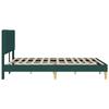 Dark Grey Fabric Upholstered Bed Frame with Headboard