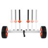 Carrello per Kayak, Capacità di Carico 104 kg, Dolly per Carrello Canoe con Ruote Solide in PU da 25,4 cm e Cavalletto, Si Monta e Smonta in Pochi Secondi, Tavola da Stand Up Paddle