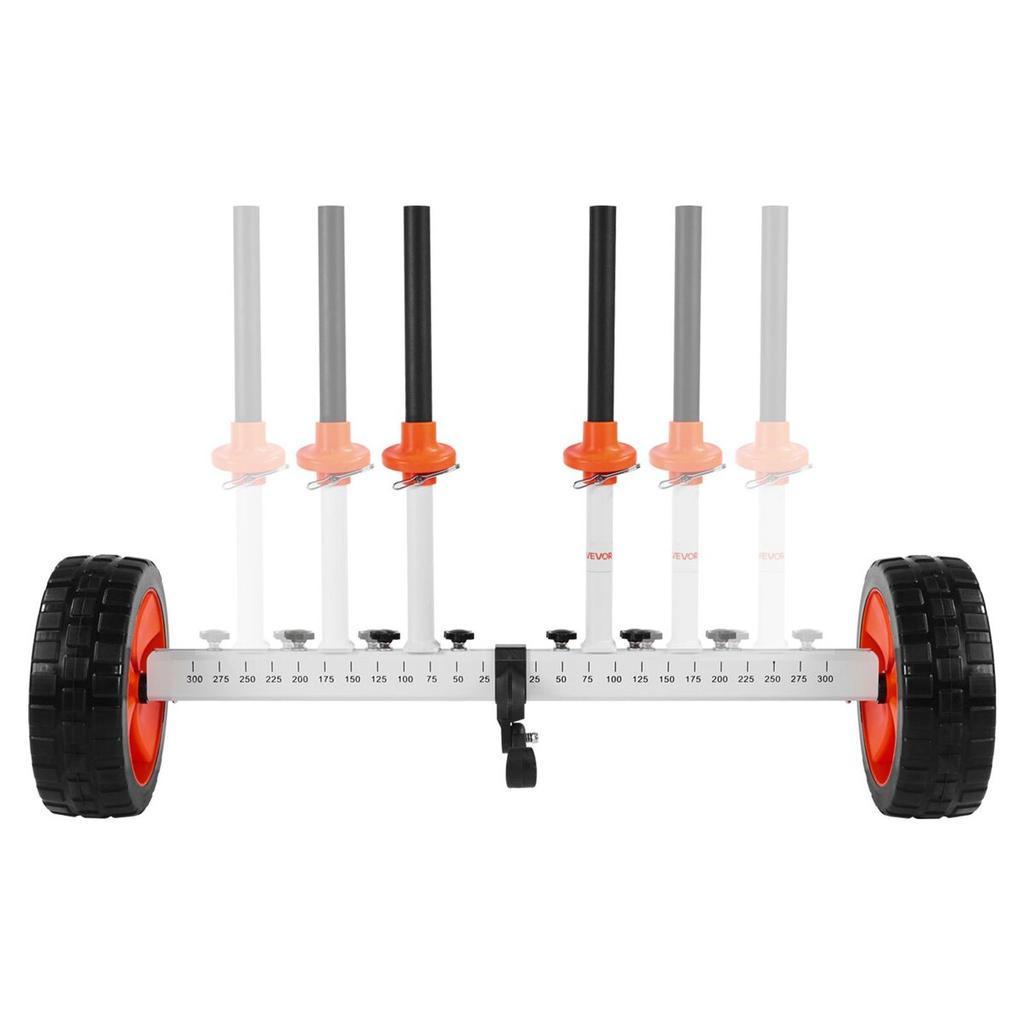 Carrello per Kayak, Capacità di Carico 104 kg, Dolly per Carrello Canoe con Ruote Solide in PU da 25,4 cm e Cavalletto, Si Monta e Smonta in Pochi Secondi, Tavola da Stand Up Paddle