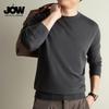 JOW Men's Silk Wool Blend Knit Long Sleeve T-Shirt