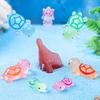 6Pcs/Set Luminous Mini Resin Turtle Car Dashboard Toys Dolls Figures Home Garden Decoration Cartoon Color Car Ornaments Gifts