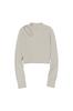 CURRENT Cut Out Detail Knit Top [Oatmeal]