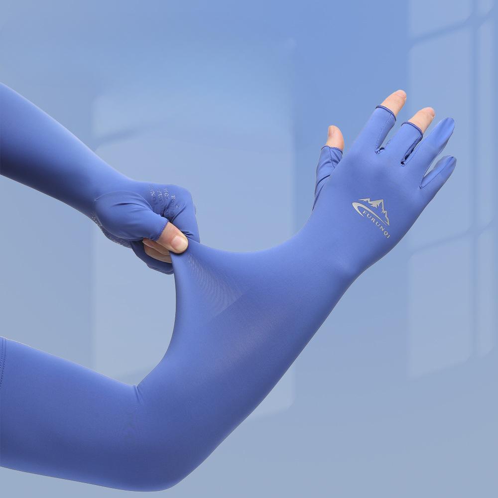 

Ice Silk Sunscreen Sleeve Women s UV Leakage Finger Men s Summer Cycling Outdoor Sleeve Arm Cover Ice Silk Ice Sleeve One Size